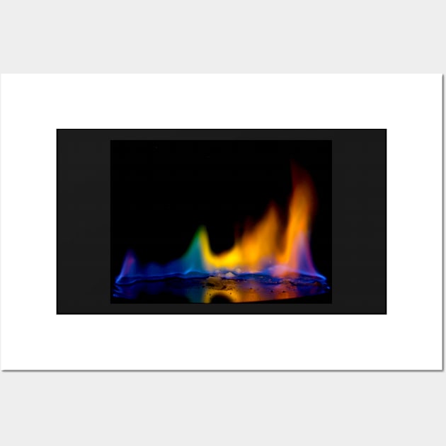 Rainbow Colored Fire Wall Art by sciencenotes